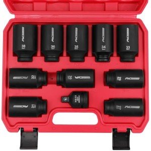 11-Piece 1/2 Drive Deep Impact Socket Set