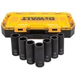 DEWALT Tough Box 7-Piece Deep Drive Socket Set