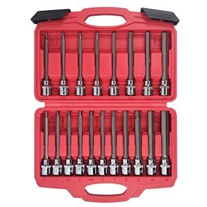 19-Piece Extra Long Allen Hex Bit Socket Set