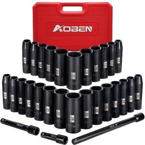 AOBEN 29-Piece Drive Impact Socket Set