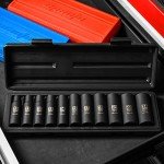 EPAuto 1/2-Inch Drive Metric Impact Socket Set