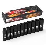 EPAuto 1/2-Inch Drive Metric Impact Socket Set