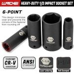 37-Piece Deep Impact Socket Set, 1/2" Drive