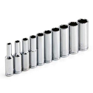 10-Piece Powerbuilt 1/4-Inch Drive Metric Socket Set
