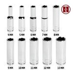 10-Piece Powerbuilt 1/4-Inch Drive Metric Socket Set