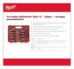 Milwaukee 12-Piece Tri-Lobe Screwdriver Set