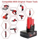 Waitley 2 Pack 12V 6A Milwaukee Battery