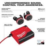 Milwaukee REDLITHIUM Bluetooth Jobsite Ear Buds