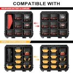 Milwaukee Battery Storage Case with Adjustable Dividers