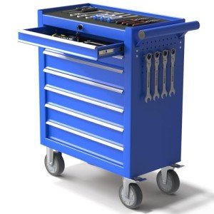 7-Drawer Rolling Tool Chest with Wheels - Blue