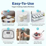 Adjustable Temperature Probiotic Yogurt Maker - Lifetime Warranty