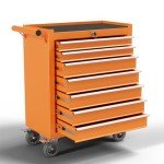 7-Drawer Rolling Tool Chest on Wheels - Orange