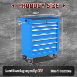 Portable 7-Drawer Rolling Tool Chest in Blue