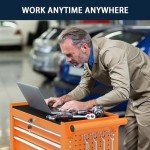 7-Drawer Rolling Tool Chest on Wheels - Orange