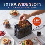 Cool Touch Toaster with 6 Settings and Wide Slots