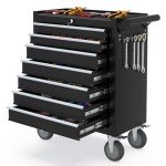 7-Drawer Rolling Tool Box with Lock and Wheels