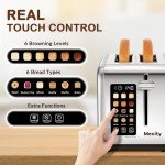 Mecity 2-Slice Touch Screen Stainless Steel Toaster