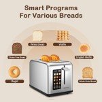 Mecity 2-Slice Touch Screen Stainless Steel Toaster