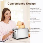 Mecity 2-Slice Touch Screen Stainless Steel Toaster