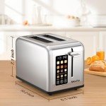 Mecity 2-Slice Touch Screen Stainless Steel Toaster