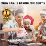 GUALIU Handheld Electric Mixer with Whisk & Dough Hook