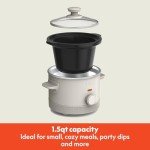 Bella 1.5 Qt Slow Cooker with Manual Heat Control