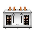 Mecity Touchscreen 4-Slice Stainless Steel Toaster