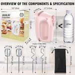 GUALIU Handheld Electric Mixer with Whisk & Dough Hook