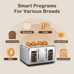Mecity Touchscreen 4-Slice Stainless Steel Toaster