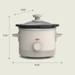 Bella 1.5 Qt Slow Cooker with Manual Heat Control