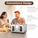 Mecity Touchscreen 4-Slice Stainless Steel Toaster