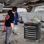 7-Drawer Rolling Tool Box with Lock and Wheels