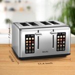 Mecity Touchscreen 4-Slice Stainless Steel Toaster