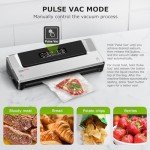 Bonsenkitchen Vacuum Sealer with 40 Bags, Silver