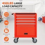 4-Drawer Rolling Tool Chest with Wheels