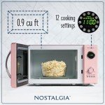 Nostalgia Retro 800-Watt Pink Microwave Oven