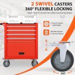 4-Drawer Rolling Tool Chest with Wheels