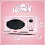 Nostalgia Retro 800-Watt Pink Microwave Oven