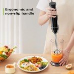 Bonsenkitchen Immersion Blender with Stainless Steel Blades