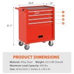 4-Drawer Rolling Tool Chest with Wheels