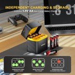 QBrand 8-Pack Rechargeable Lithium AA Batteries with Charger
