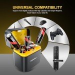 QBrand 8-Pack Rechargeable Lithium AA Batteries with Charger