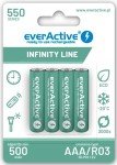 everActive Rechargeable AAA Batteries 550 mAh, 4-Pack