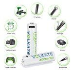 Rechargeable 4000mWh AA Lithium Batteries - 16 Pack