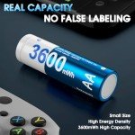 Artman 8-Pack Rechargeable AA Lithium Batteries & Charger