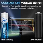 Artman 8-Pack Rechargeable AA Lithium Batteries & Charger