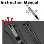 2 Pack Deep Carry Pocket Knife Clips