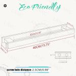 LANC Matte Black Wall-Mounted Towel Bar 16-Inch