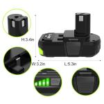 Nicetoro 18V 3.0Ah Battery for Ryobi Tools