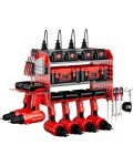 Power Tool Organizer with Charging Station & Hooks